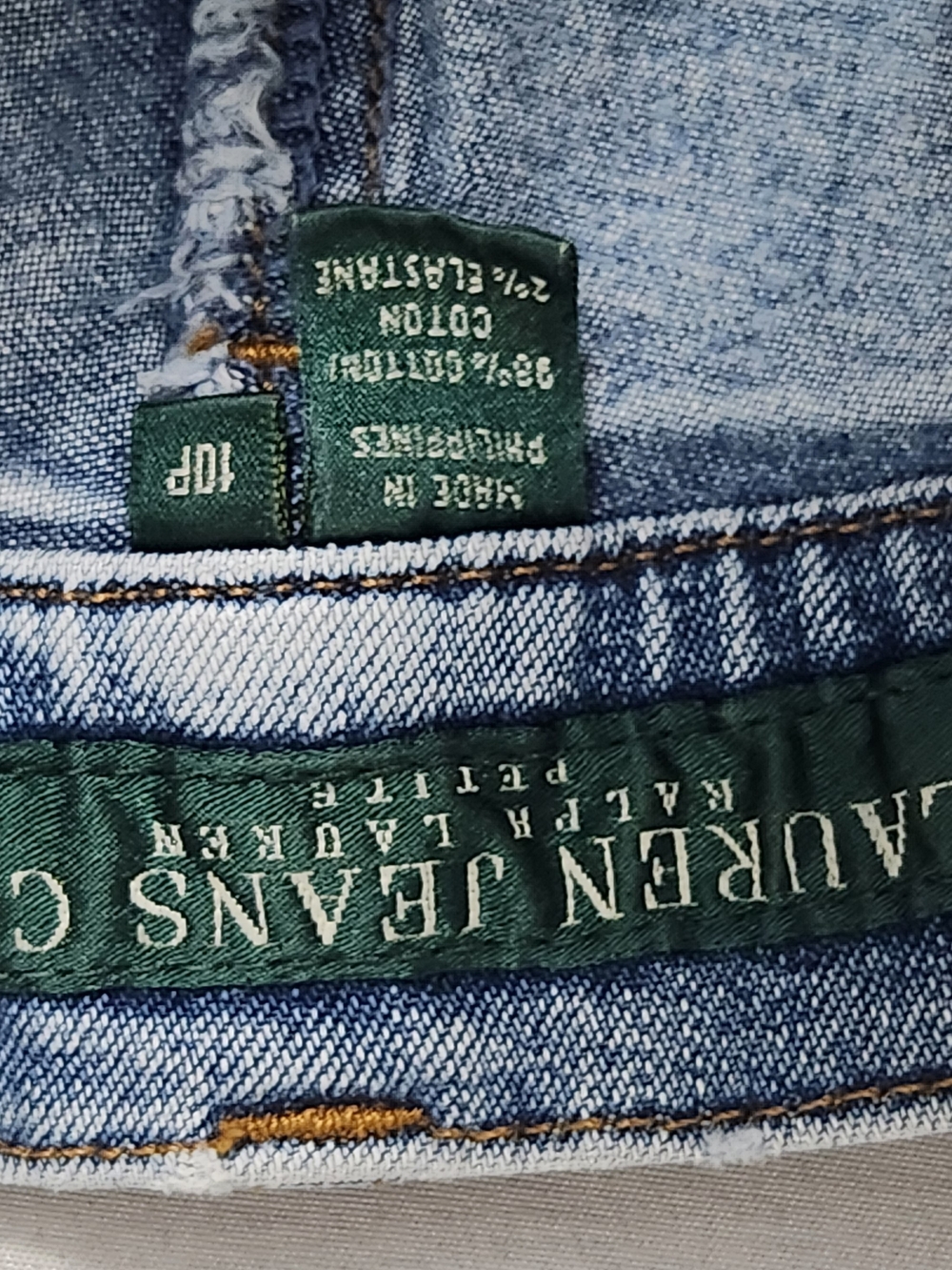 Ralph Lauren Jeans Co Jeans Light Wash High Rise Straight Leg Americana 10P